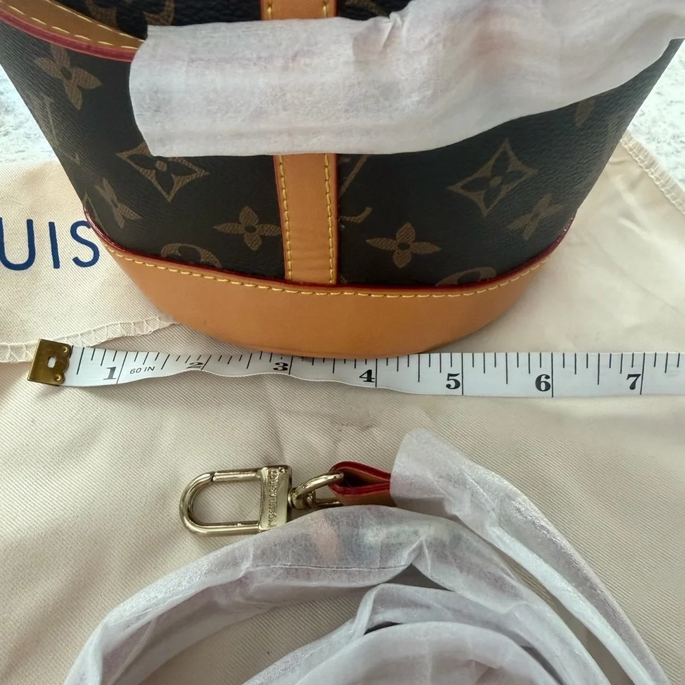 Monogram Bucket Crossbody with Tan Trim - Picture 5 of 7